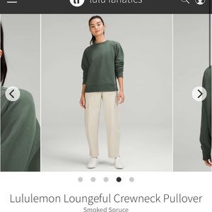 Lululemon Loungeful Crewneck Pullover Smoked Spruce NWT size 4